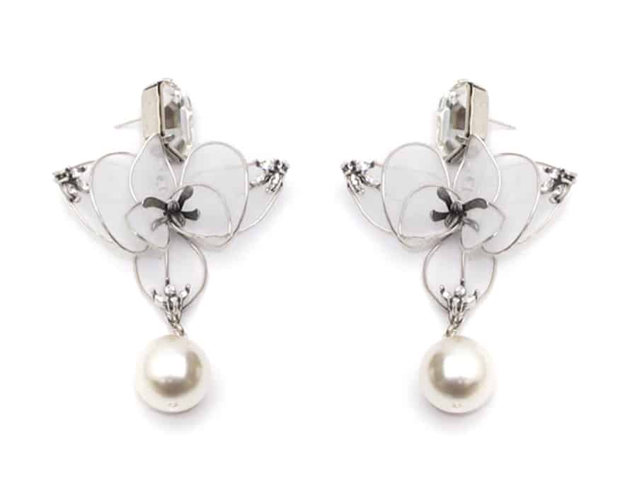 white orchid earrings White Orchid Earrings – תמונה 1