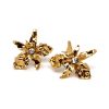 golden prchid earrings