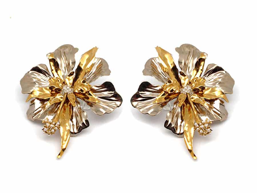 silver and gold earrings Silver and gold earrings – תמונה 1