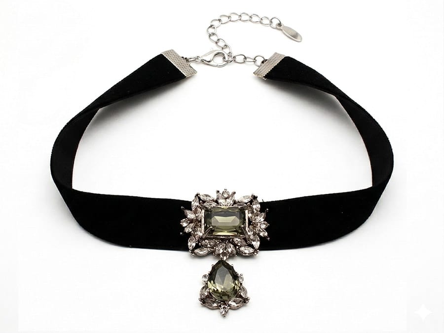 קולר קריסטלים 02 Crystal Bud Choker – תמונה 1