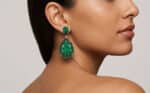 ⁦Emerald Drop Earrings⁩ – תמונה ⁦2⁩